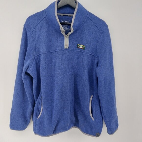 L.L.Bean Sweater Fleece Pullover Size 2x Blue - Picture 1 of 4